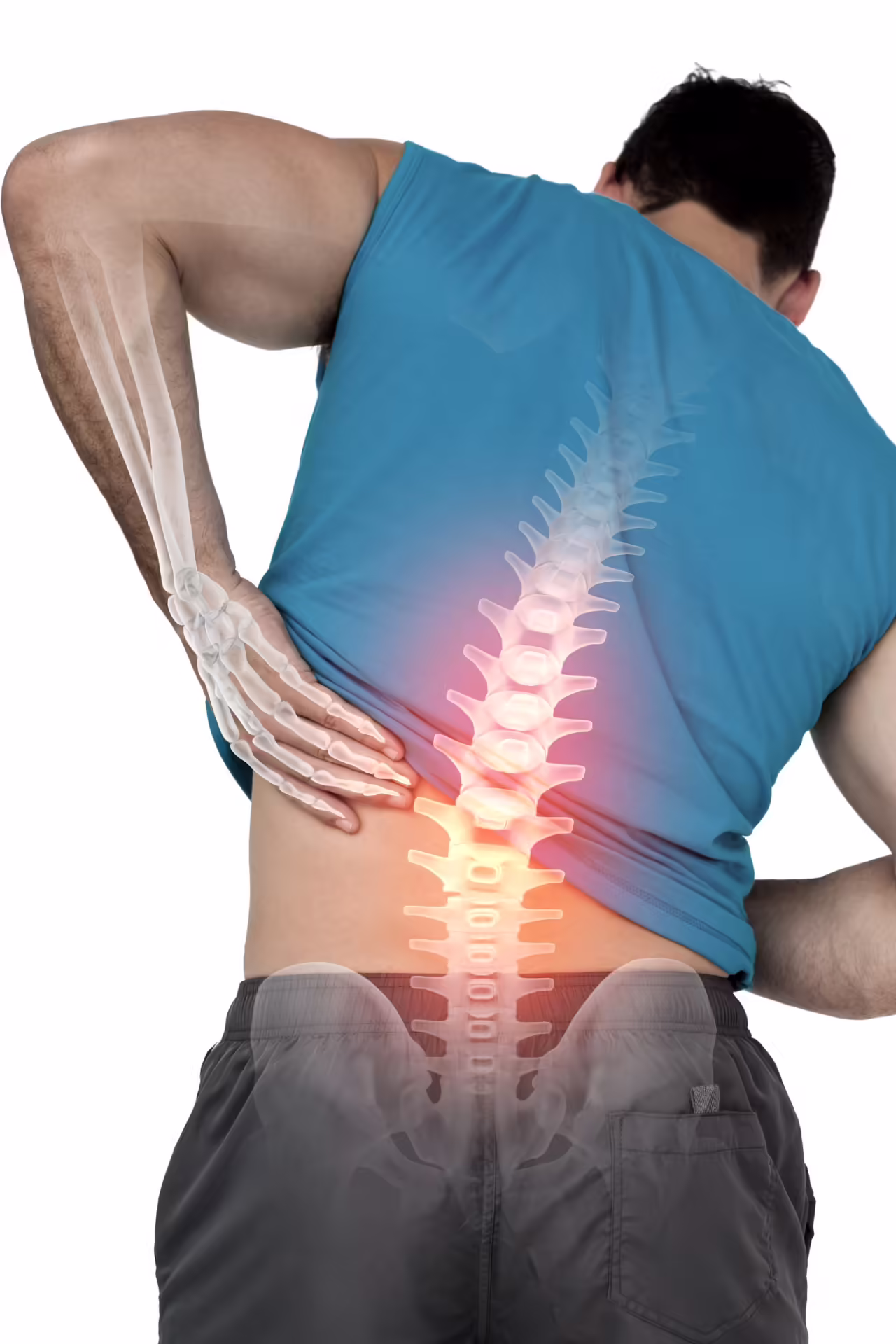 man experiencing back pain with spine highlighted 2026 04 13 23 16 31 utc